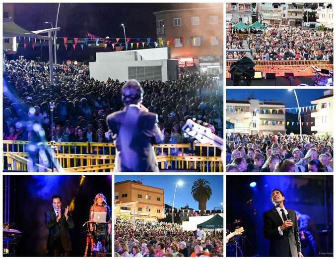 Collage de fotos del concierto de José Vélez de anoche en San Mateo/Antonio Alí.